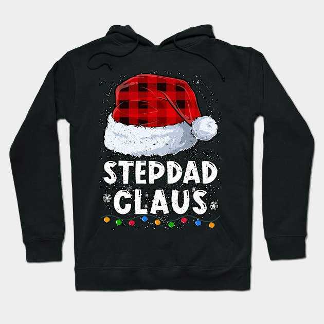 Stepdad Claus Red Plaid Christmas Santa Family Matching Pajama Hoodie by tabaojohnny